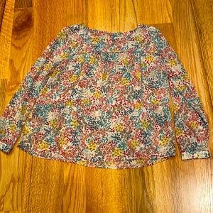 Loft sheer floral shirt size M